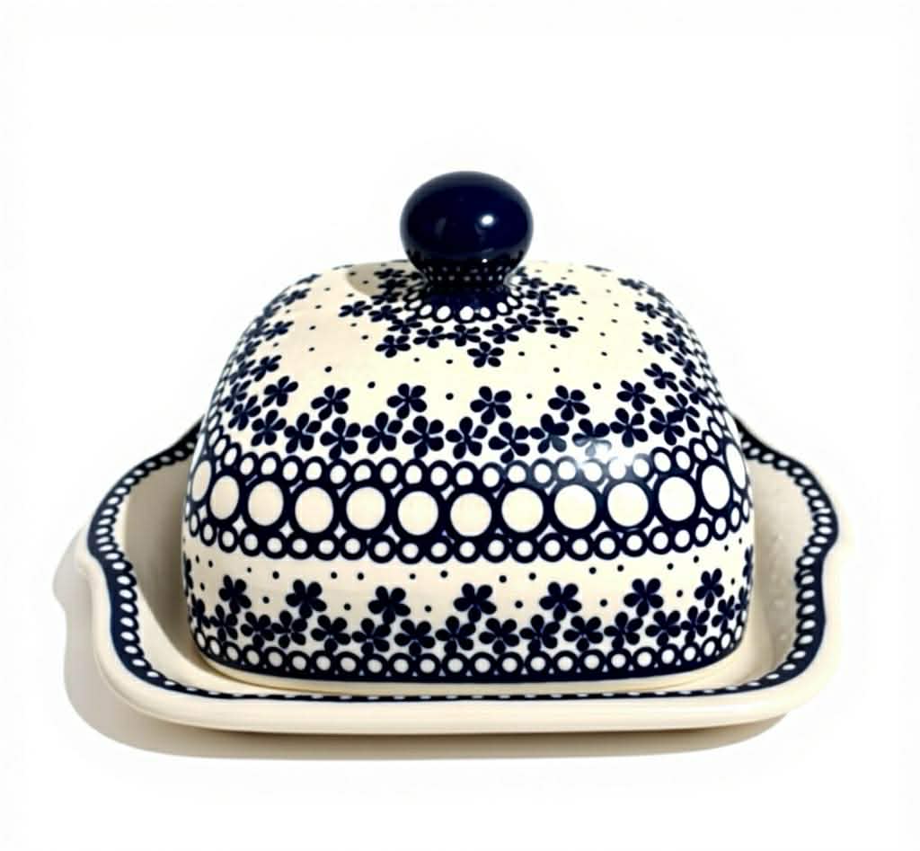 Maselniczka ceramiczna ręcznie zdobiona